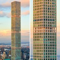 Чушь полная, никто не будет выкидывать деньги на ветер и строить пустоты. 
Между жилыми этажами оборудуют технические помещения, где устанавливают резервуары с водой, насосы для подъема питьевой воды, система пожаротушения и прочее технологическое оборудование.
У меня 30 этажный дом и половина 15 этажа - техпомещения.
Здесь площади этажа меньше, поэтому через каждые 15 этажей сделали полностью технические этажи.