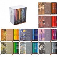Похож на  набор цветных художественных карандашей 3300/80 MARCO Tribute Masters Collection. 80 цветов упакованных в 8 пачек.

Я когда ребёнку покупал, подумал : "у нас такого не было".
Есть наборы и по 8-16-32-50-72-80 и 100 цветов у одной упаковке.
Не реклама, а просто может кому то пригодиться, карандаши очень качественные.