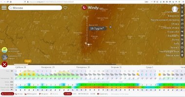 Выбираем в windy любой город,в правом градуснике выбираем СО2 и радуемся