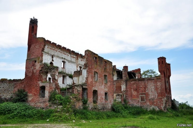 Калининградская область вообще богата историческими развалинами. Но вот я лично живу неподалёку от старинного замка Шаакен. Впервые прусская волость Шаакен (Сакен) упоминается в хронике Тевтонского ордена за 1258 год. «История старой Пруссии» говорит, что орденская деревянная крепость в Шаакене начала строиться в 1261 году. Средневековые строители заложили свою крепость не на побережье Куршского залива, а примерно в четырёх километрах от него. Для строительства была запружена река Шаакен (теперь Большая Моряна), и на топком болотистом грунте было построено оборонительное укрепление. В хронике также упоминается, что к 1270 году в Шаакене была достроена епископская деревянная крепость. Впоследствии к оборонительным стенам замка было пристроено большое количество построек, в которых располагались часовня, жилые помещения и другие хозяйственные строения.В период своего расцвета крепость могла похвастаться хорошими условиями комфортабельности. Замок Шаакен имел систему центрального печного отопления. Также в нем были организованы бани и туалеты, при этом канализационные отходы сливались непосредственно за стены крепости в болото.(старинная гранитная раковина на одном из фото.) Продумана была и планировка – первый этаж всегда использовался для хозяйственных нужд, а на втором и третьем жили монахи.  Слово «Шаакен» пришло из прусского языка и означает «трава». Что и не удивительно: природный ландшафт этих мест представляет собой пространство, заросшее травой, тростником и камышом. В 1697 году в гавани, расположенной недалеко от Шаакена, побывала часть «Великого посольства российского» на пути своего следования в Западную Европу. Царь Пётр I останавливался в Шаакене 11 ноября 1711 года, 6 июля 1712 и 23 сентября 1717 (даты по старому стилю).
Обидно, что разрушения произошли уже в наше время. Во время войны замок совсем не пострадал. Сейчас он официально принадлежит рпц. А на деле там музей. Постоянно проводятся различные мероприятия, бои рыцарей, файер шоу, экскурсии для всех возрастов и на разный вкус. Мы вот там день рождение байкерского клуба отмечали. Было очень классно.