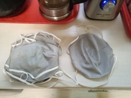 Прошёлся по аптекам масок не нашел. На Озоне цены конские. С Алиэкспресса ждать долго. 
В магазинах даже респираторы разобрали. Плюнул позвонил в ближайшее ателье заказал на тыщу штук 20 масок. Через два дня сделали.
Для тех кто пойдет по моему пути, советы:
1) маску заказывайте как я из трикотажа чтоб слегка тянулась. Цвет рекомендую не маркий серый или что то подобное.
2) резинки не как в магазинах на каждое ухо слево и справа по одной. Надёжней и удобней как заказал я одну через голову на шею снизу. И одну подлиннее через голову на затылок сверху.
3) если носите очки, чтоб не запотевали, на переносицу надо какой то зажим. Чтобы сверху не было щели из которой теплый воздух будет запотевать очки. Как вариант взять скрепку побольше и сделать зажим из нее. Либо что то другое но зажим желателен.
4) не жалейте материала на маску, пусть она заходит за подбородок побольше. Лучше меньше масок но больших.
5) после того как наденете маску гляньте на всякий случай как это все на вас выглядит. Бывают забавные комбинации.
6) если вы не в курсе зараза проникает через слизистые и глаза маска не защищает. Поэтому ее лучше дополнять очками поплотнее прилегающими.
Всех благ.
Ну и напоследок как это выглядит.