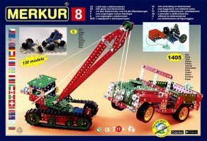 Советских конструкторов было в собрании много. Кирпичиками, металлические. А в Чехословакии, когда батя служил, на Новый год подарили классный конструктор Merkur. На фото - более поздние модификации, но даже тогда собирать можно было массу всего подвижного.