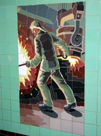 А как же мозаика в пешеходных переходах Ростова? :)