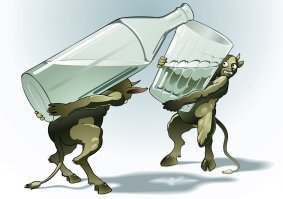 а черти - с выпивкой...
