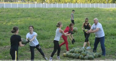 А БаЦька где? Он тоже арбузы выращивает.