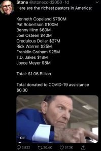 Проповедник-миллиардер уничтожил коронавирус дыханием во время онлайн-трансляции