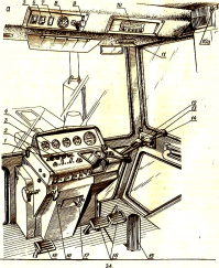 не знаю как на этом аппарате,  но на МТЗ например были два педали тормоза на каждый борт которые блокировались механически, замок блокировки легко открывался ногой.