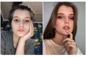Вот эти без макияжа лучше выглядят.