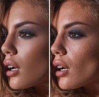 Это нормальная фотка. Обычная ретуш