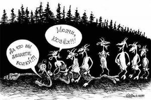 Волка семеро козлят.