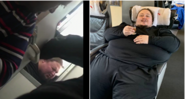 Сын Никаса Сафронова застрял в туалете самолёта.