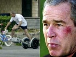 Еще занимательный факт: ездить на гироскутере настолько удобно и комфортно, что с него невозможно упасть.
В 2003 году с него упал Бушонок.