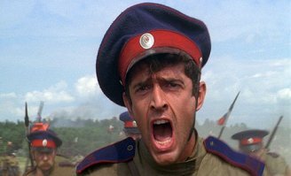 Как можно перефразировать фразу - "лицо исключительной национальности" -
"черты лиц героев очень контрастны, а их мимика... яркая и выразительная"...
А фуражки "донского казачка" с Алабамщины просто убивают