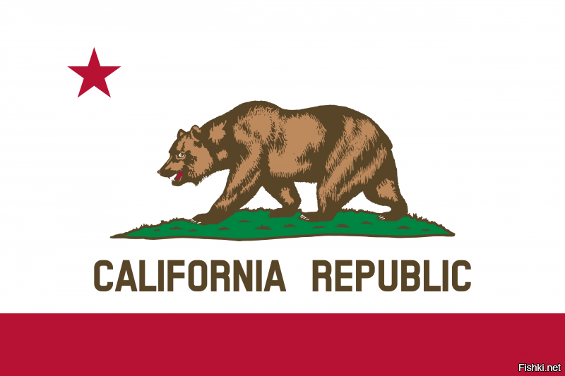 У медведя единоросов голова выше поднята.
 А этот медведь - символ Калифорнии.