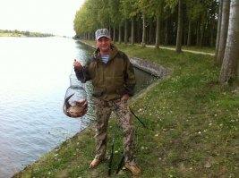 Хм , даже показать не чего . Вот канал Брюссель -Антверпен , за полтора часа вот такой улов .