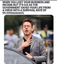 У меня есть знакомый, который сейчас живет в Мичигане. Уехал еще из СССР. У него в фейсбуке часто появляются темы, что коронавирус - это хрень какая-то.  Он из секты, как сейчас говорят - секты отрицания коронавируса. 
думаю, банально, у него проблемы с его бизнесом из-за коронавируса.
Картинка из последнего у него -