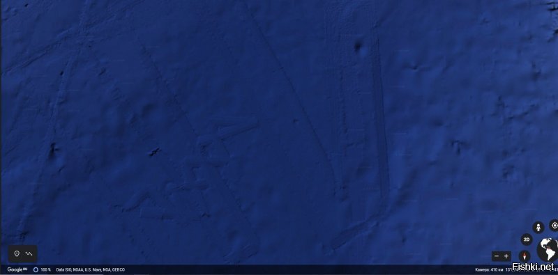 Если поковыряться в этом приложении, то относительно недалеко от указанных координат, в Карибском море можно и не такое разглядеть.