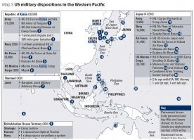 У Вас в голове такая каша...
1) что еще за "международные воды" в 5 километрах от острова? Вы бредите. Международные - означает что на них не распространяется ничей суверинитет.
2) Дайте ссылку на официальный сайт КНДР где они "открыто угрожают южанам", или не звездите больше.
3) "КНДР содержит огромную армию" -WTF? Вы хоть в курсе какую армию содержит ЮК? Скачайте журнал "Military Balance" и сравните. При этом учтите что ЮК защищают еще и США.
4) Как поставки зерна могут помочь ядерной программе? Вы в своем уме?
5) Максимально зафиксированная помощь со стороны США+ЮК+Япония = $60 млн. в год. По $2 в год(!) на одного жителя. Вы реально считаете это помощью, которая помогла КНДР сделать ЯО?
6) Посмотрите на эту карту и скажите мне кто и кому угрожает?
ПС. Не обижайтесь, но лечение окончено. Если от Вас не будет конкретных цифр, дат и линков - отвечать не буду.
