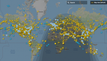 Прикольно. Только по всему миру самолёты как летали, так и летают. А у нас - те, что над Россией замечены, летят в Китай, Корею и Японию. И обратно.