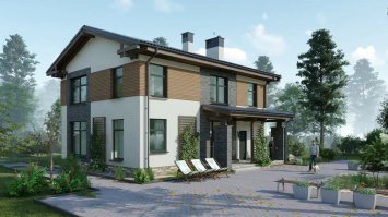 Бред какой-то, детей двое, а домиков пять. Где большой родительский дом ? Детский домик 160 кв.м ? Домик в 160 квадратов выглядит примерно так: