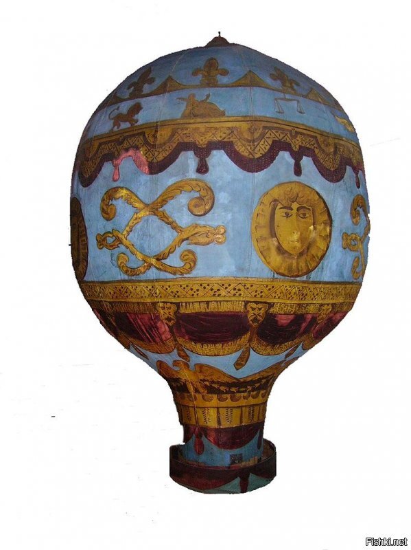 Первый "Воздушный шар" на которм поднялись Пилатр-де-Розье и маркиз д’Арланд выглядел так