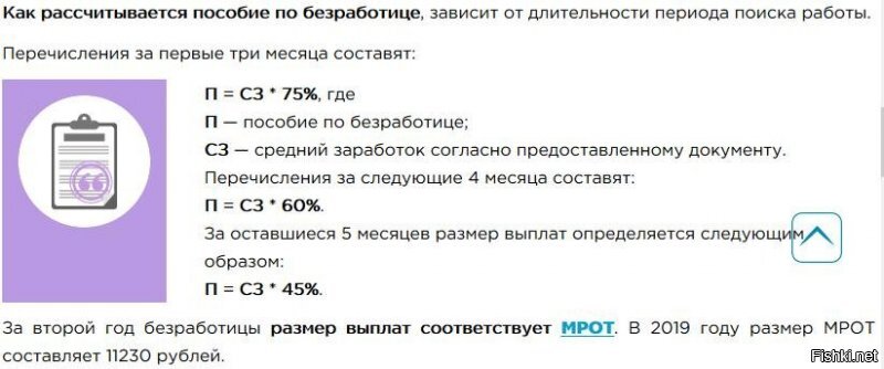 Не поленился и просмотрел ваше законодательство по этому вопросу. Примерно такое же как и наше оказалось. Скрин скинул.
Раньше вам скрин скидывал, с калькулятором расчетов выплат. Может стоит у жены проконсультироватся, если она юрист, но тут весь срачь был из за 1500р, которых, естественно ни на что не хватит, но это вроде после года безделия, на второй, выплачивают, на что я и среагировал, получив кучу негатива.
ХЗ, но моя негативная реакция была на комментарий Алексей, который считал что налогоплательщики должны содержать работоспособных тунеядцев многие года, что мне не понятно и не приемлемо. Само понятие "государство должно.." даже не понятно - это философия неудачников или отребья. Государство должно только обеспечить старость и нетрудоспособность, и понимать нужно, что Государство это не Президент, а все граждане и их налоги, с неба то не капает ничего, как бды кому ни казалось