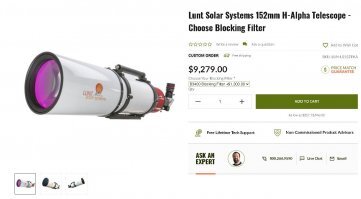 Дорогое хобби на пенсии, плюс к этому аппарату надо еще прибамбасов минимум на 5к долларов прикупить. Кстати, фильтры для наблюдения за солнцем отсекают 99,9999% света. Фотки отфотошоплены для пущей красоты, в реале несколько по-другому, но все-равно, респект пенсионеру.