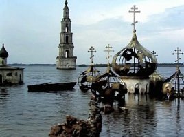 Множество городов и деревень затоплено, ради технического прогресса. Ярославская область - город Молога, тому пример.