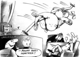 Исполняя танец на шесте девушка свалилась на стол