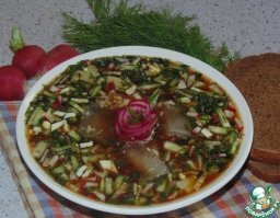 Окрошка с холодцом, моё любимое