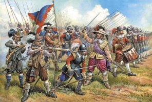 А что за жердь держит тип в каске со шпагой?