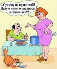 А в чем прикол менять надписи у карикатур? Типа, смешнее выйдет, чем у автора? Что-то не выходит, однако.