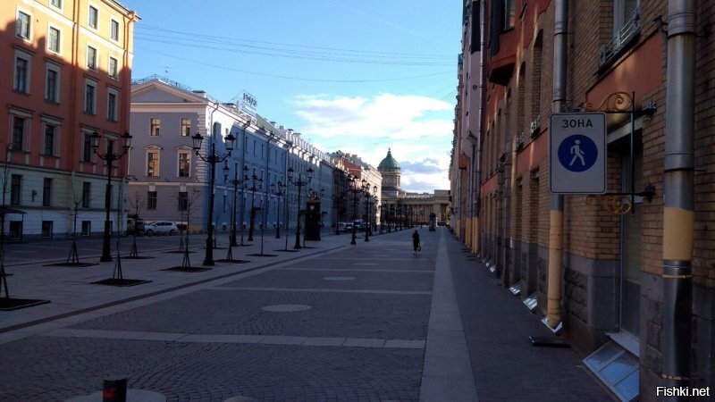 Вот. Питер во время карантина (это я с собакой гулял).
Для тех, кто не знает - это Невский проспект, Дворцовая площадь, Конюшенные улицы. Т.е. самый Центр, в разгар дня и ближе к вечеру. Обычно там не протолкнуться. А уж пустой Невский... Впечатлил!