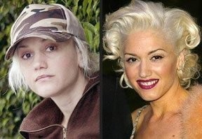 Она и без косметики вполне симпатичная баба.