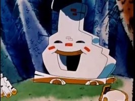 Печка ловит пирожок.