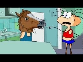 - ужас, блин, я вот пошел, с расстройства маску головы лошади купил. Смари, прикольна?
- скок стоила?
- две тыщи...
- чтоооо??? мы оба без работы сидим, в доме шаром покати, а ты маску лошади купил??? хорош! ну ты блин (пииииииииии)...