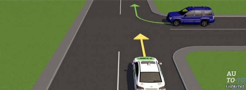 Пункт 13.11 ПДД.
На равнозначном участке шофёр должен пропустить машины, приближающиеся с правой стороны.