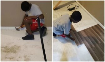 Кто ламинат укладывает в ровный стык? Кладется первая полоса до конца, потом обрезается - и с этого обрезка начинаешь следующий ряд - так вертикальный стыки разбегаются и не будут одной полосой, которая будет выделяться.