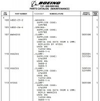 Хомуты имеют партийные номера. По этим номерам их и заказывают. Какие производители, я не вдавался. Они должны быть сертифицированы, и их партийники и производители занесены в документацию производителя самолёта. Номера находят в иллюстрированом каталоге запчастей (IPC). Выглядит это примерно так: