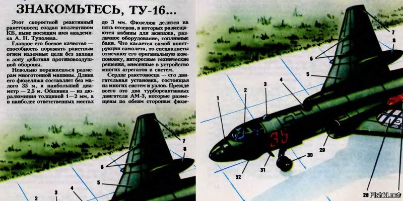 развитие, ок. то ли 88, то ли 89 год - в ют печатают статью о "современном советском бомбардировщике" ту-16. это после того, как на ле бурже показали миг-29 и су-27. это о том, кто фигню постит.