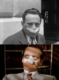 Жертва уличного нападения в китайском квартале, 1955 год и Джек Николсон в фильме Китайский квартал, 1974 год. Так вот, видимо, откуда тут ноги растут.