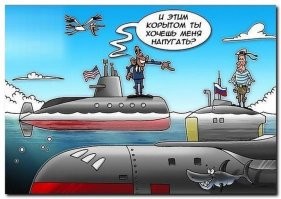 Модель подводной лодки, проект 667А "Навага" в разрезе