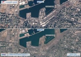 Ну не пол города, но нехило зданий посносило
