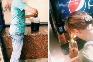 В г. Минске, пару лет назад открылся фаст-фуд Бургер Кинг, и не абы где, а в социальном районе (многодетные, пьющие, инвалиды итд.. чаще всего люди с области, переехавшие в столицу и наклепавшие 3-4 детей ради практически халявной квартиры), и политика кафе была такая, что купив что-то покушать и попить, ты в целом не ограничен одним стаканом газировка, и если тебе не хватило - можешь подойти и налить себе ещё - бесплатно.
Вы бы видели этот цирк алчных нищебродов, которые бежали наперегонки, рассталкивая друг-дружку локтями, неся из дома, тазы, вёдра, канистры, лишь бы пока есть халява - урвать себе несколько литров напитка. Особо предприимчивые маргиналы даже попытались наладить продажу газировки через соц сети.
И если раньше район был просто построен для социальных иждивенцев и не имел сильно дурной славы, то после  этого события - вся страна узнала, кто там поселился ибо столь массовое было явление. Нынче живущие в Каменной Горке, в разговоре с нормальными людьми, предпочитают не уточнять откуда конкретно они, потому что поглядывать на собеседника в этом случае будут как завшивленного цыгана в электричке.