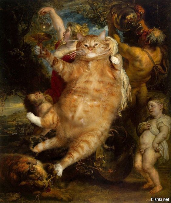 "Кот-Бахус" . П. Рубенс.