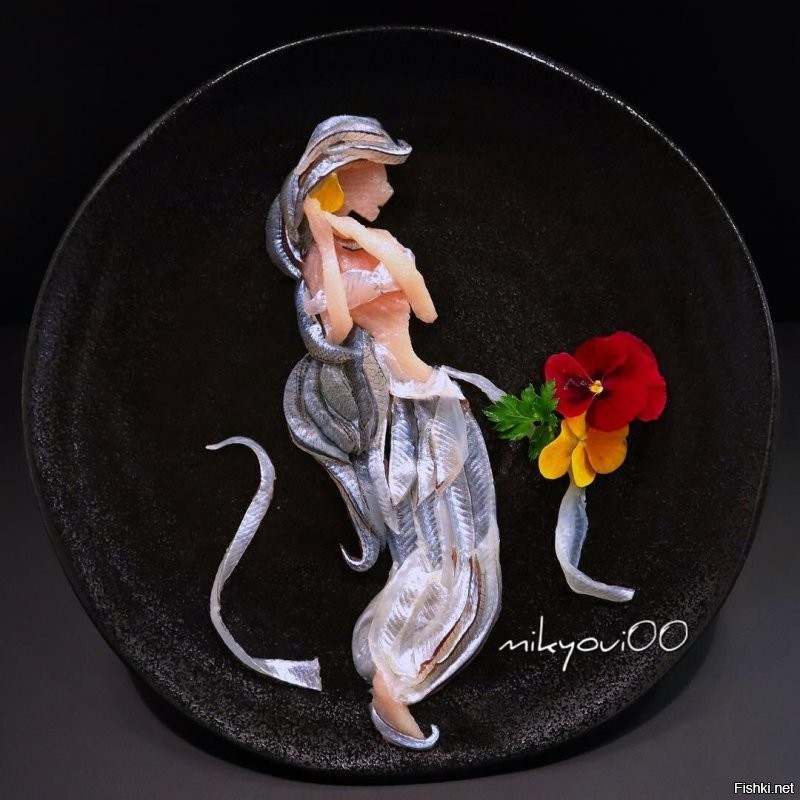 Красота из кусочков рыбы