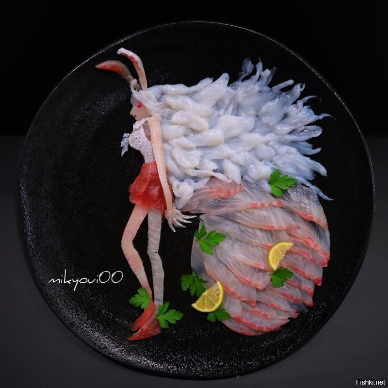 Красота из кусочков рыбы