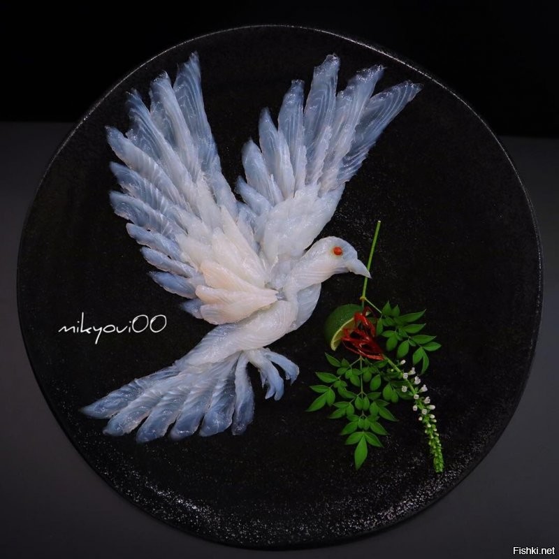 Красота из кусочков рыбы