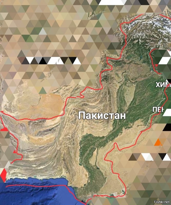 Вот Пакистан! Где ты видишь тут зеленые луга по всей территории страны кроме дельты самой реки и т.д.?!?! Тут одна огромная пустыня, которая протянулась на еще несколько стран в регионе и скалистые горы!