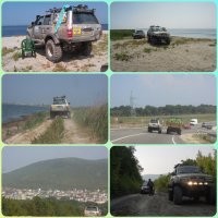 "Три моря или путешествие туда и обратно." 5000 км. Август 2013 г.
_______

05.08.2013   01.09.2013
Три машины.
Три моря.

Каспий, Азов, Черное.

Реки Бузулук, Дон, Волга, Белый Ильмень, Ахтуба, Терек и много других.

Города Новоаннинский, Волгоград, Астрахань, Кизляр, Краснодар, Анапа и другие.

Много чего повидали.
И леса и степи и горы.

Кому интересно, вот сага в четырнадцати частях: